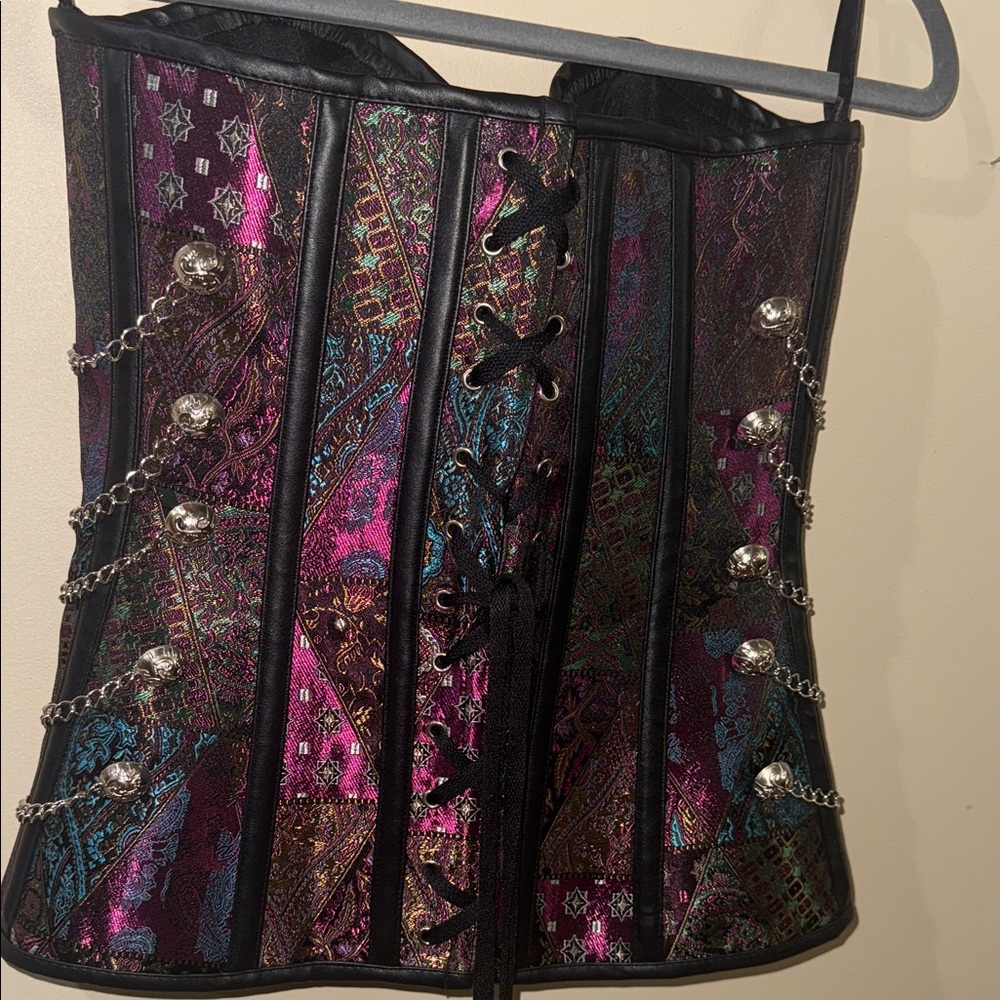 Elegant Multicolor Corset Top - Picture 8 of 8